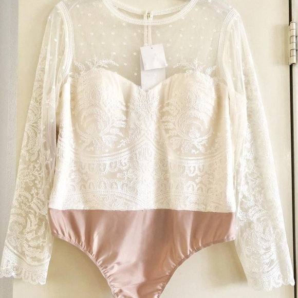 BHLDN Catherine Deane Leanna Bodysuit Size 14 - Picture 4 of 7